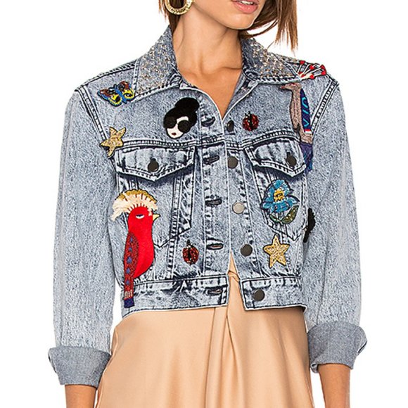 alice olivia denim jacket